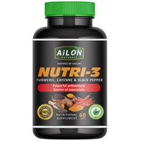 Ailon Naturals Nutri 3 - Turmeric. Cayenne & Black Pepper capsules 